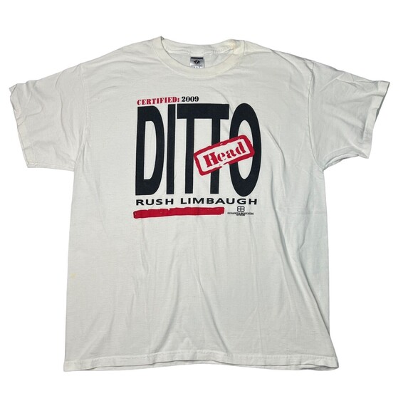 Jerzees 2009 Certified Ditto Head Rush Limbaugh Tee T-Shirt White Adult XL - Picture 1 of 7